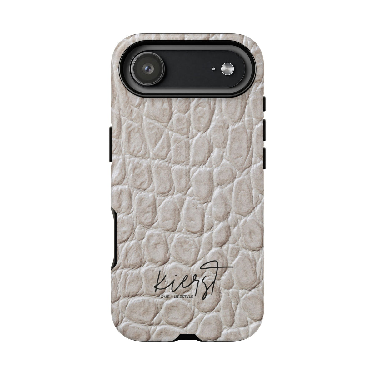 Cream Reptile Print iPhone Case