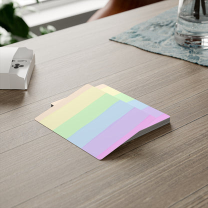 Pastel Rainbow Poker Cards