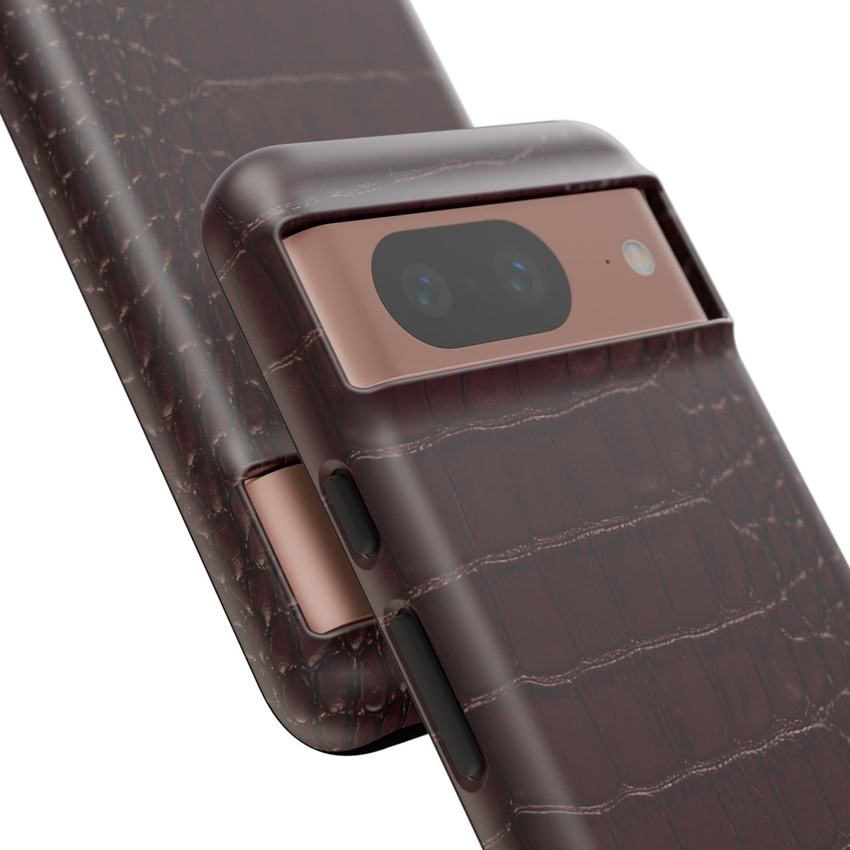 Signature Velvet Noir Crocodile Print Google Pixel Phone Case