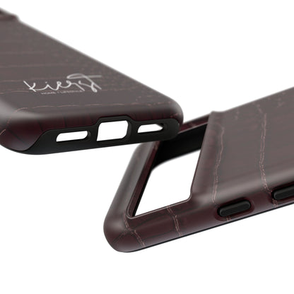 Signature Velvet Noir Crocodile Print Google Pixel Phone Case