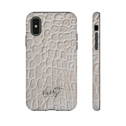 Cream Reptile Print iPhone Case