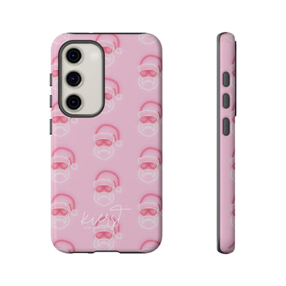 Holiday 25 Neon Sign Santa on Pink Samsung Galaxy Phone Case