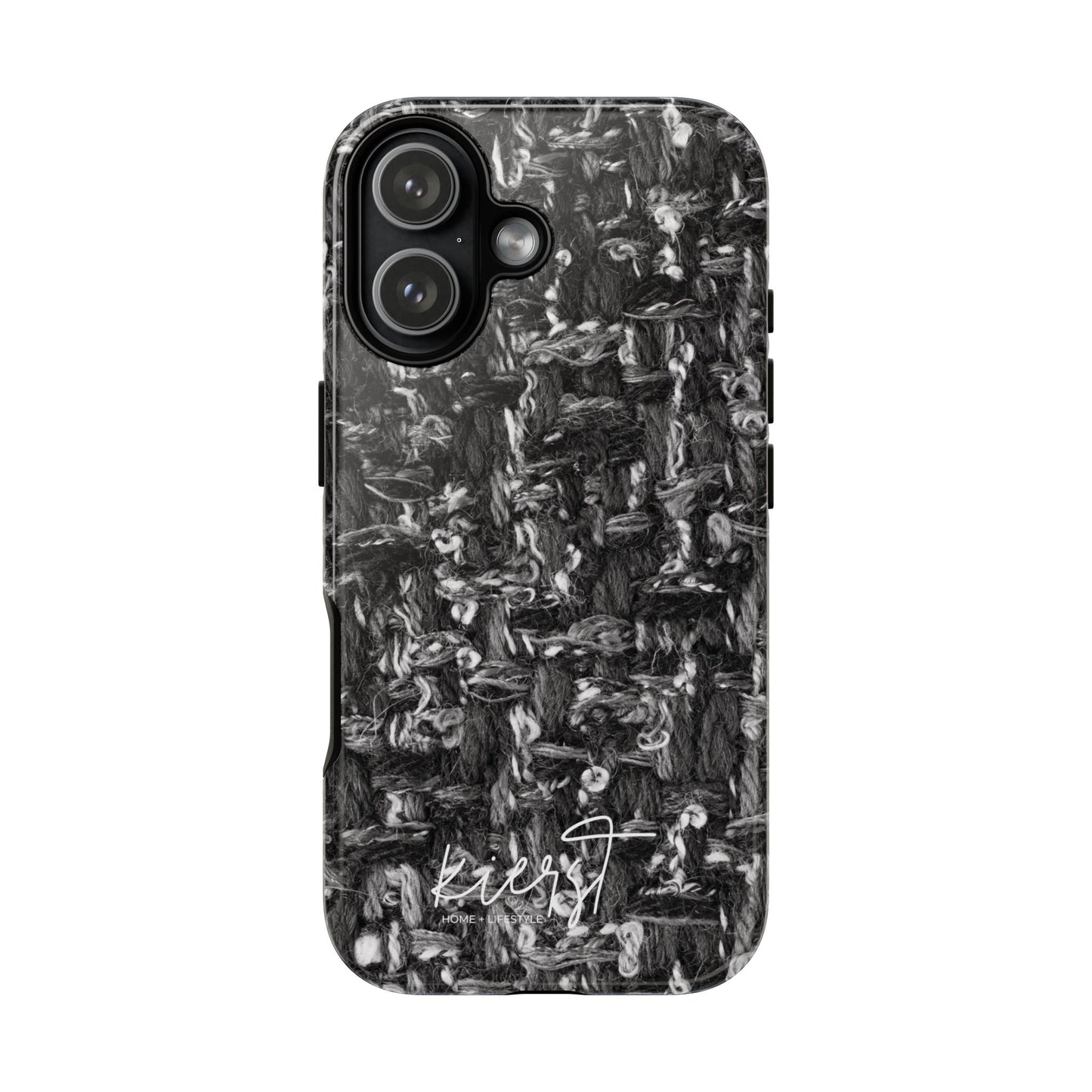 Grey Tweed Print iPhone Case