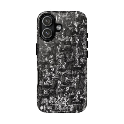 Grey Tweed Print iPhone Case