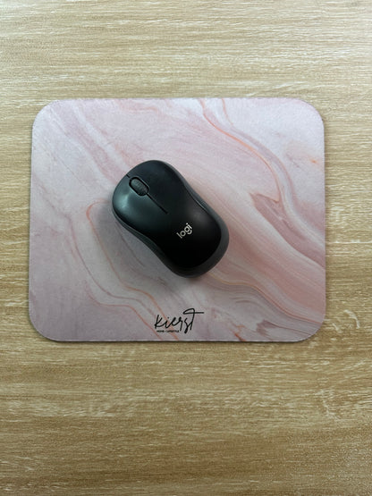 Blush Swirl Marble Mouse Pad