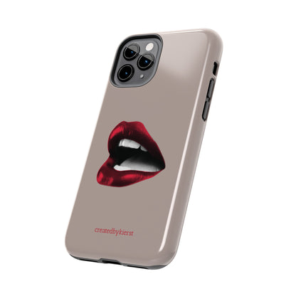 Vintage Newspaper Red Lips iPhone Case