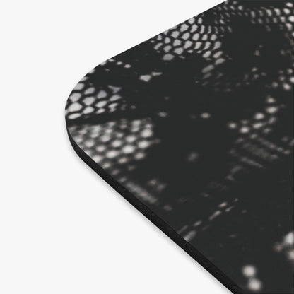 Black + White Lace Print Mouse Pad