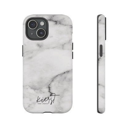 Lived-In White and Grey Marble iPhone Case | Curated Calm, Captured in Marble
