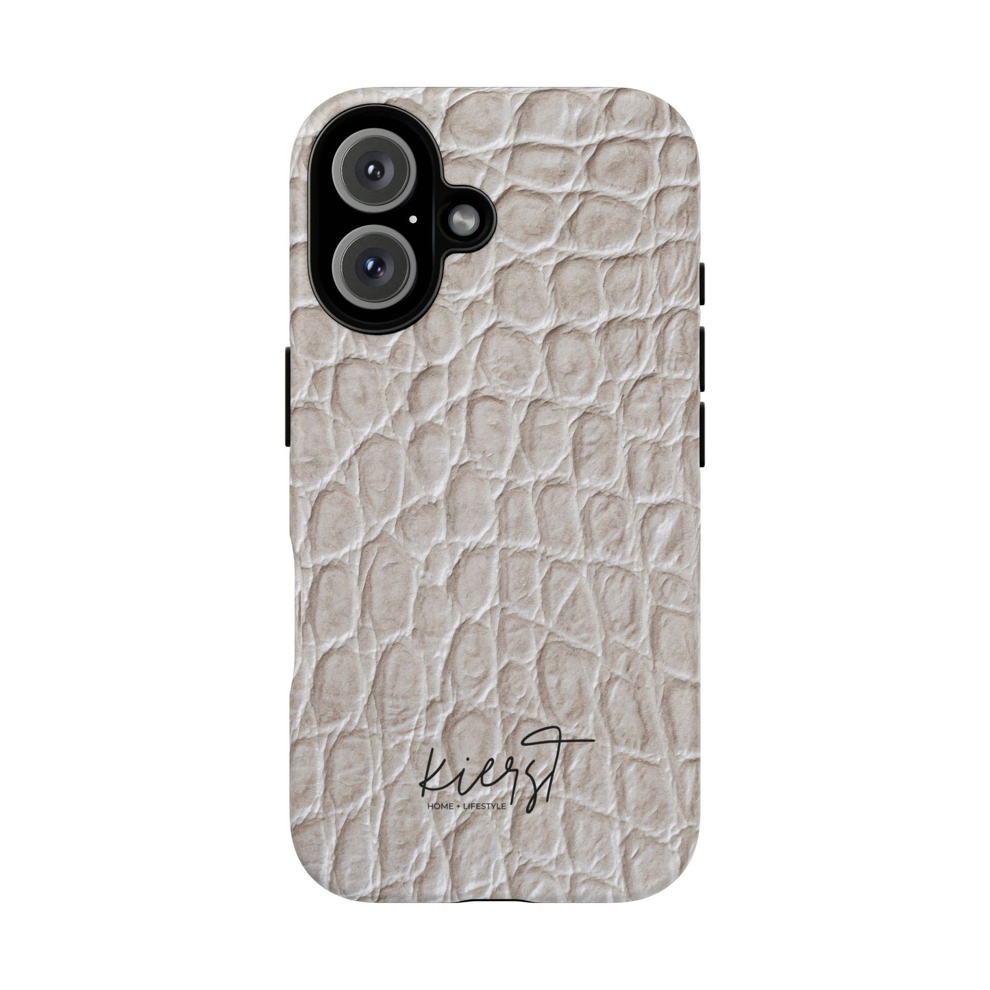 Cream Reptile Print iPhone Case