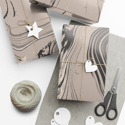 Cream, Grey, and Taupe Marble Gift Wrapping Paper