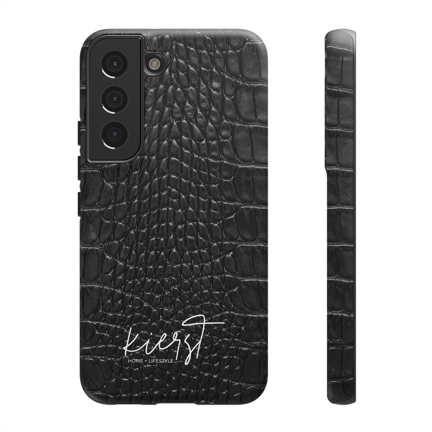 Black Alligator Print Samsung Galaxy Phone Case