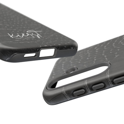 Black Crocodile Print Samsung Galaxy Phone Case