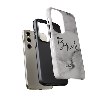 Bride Lived-In White and Grey Marble Samsung Galaxy Phone Case