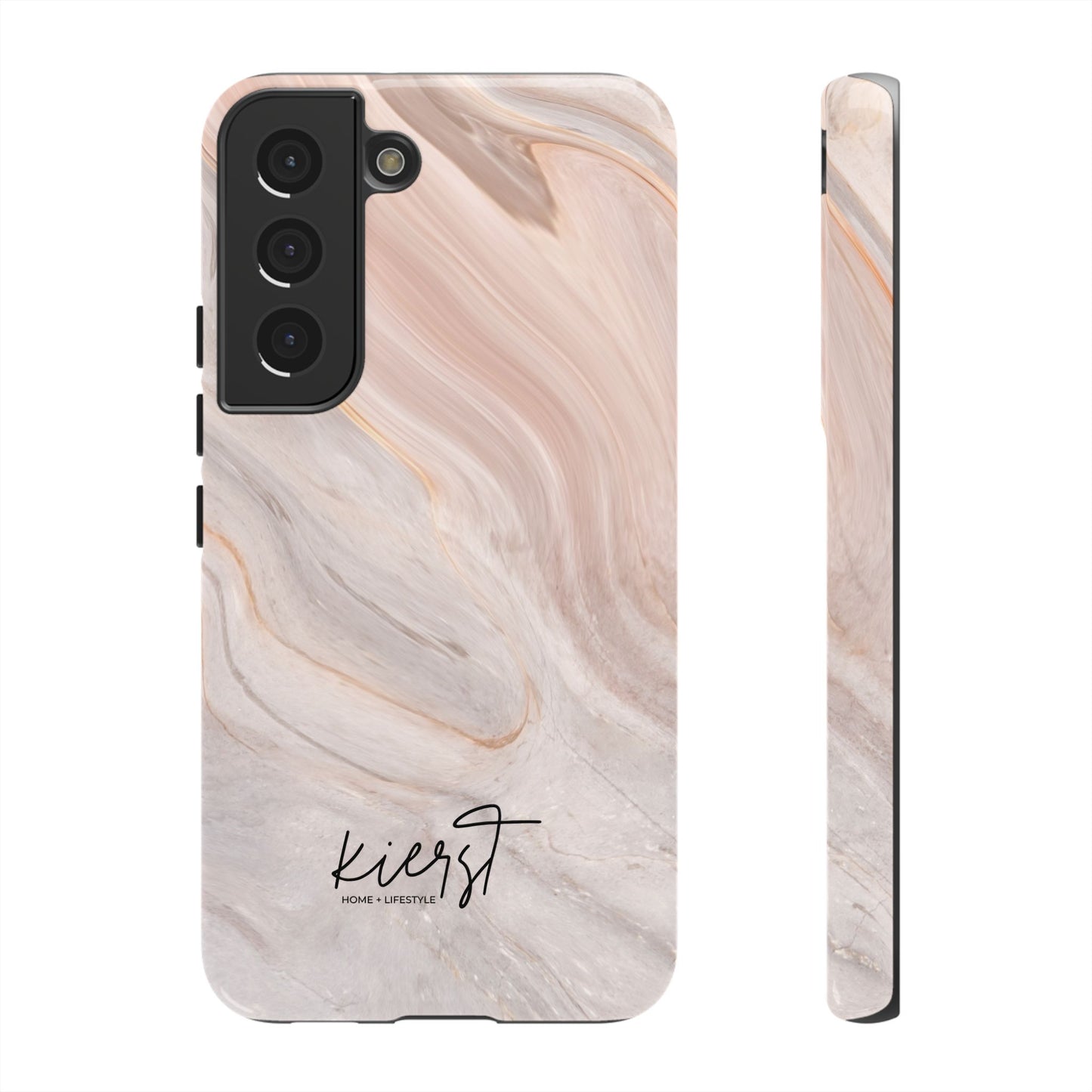 Blush Swirl Marble Samsung Galaxy Phone Case | Subtle Design, Timeless Tone
