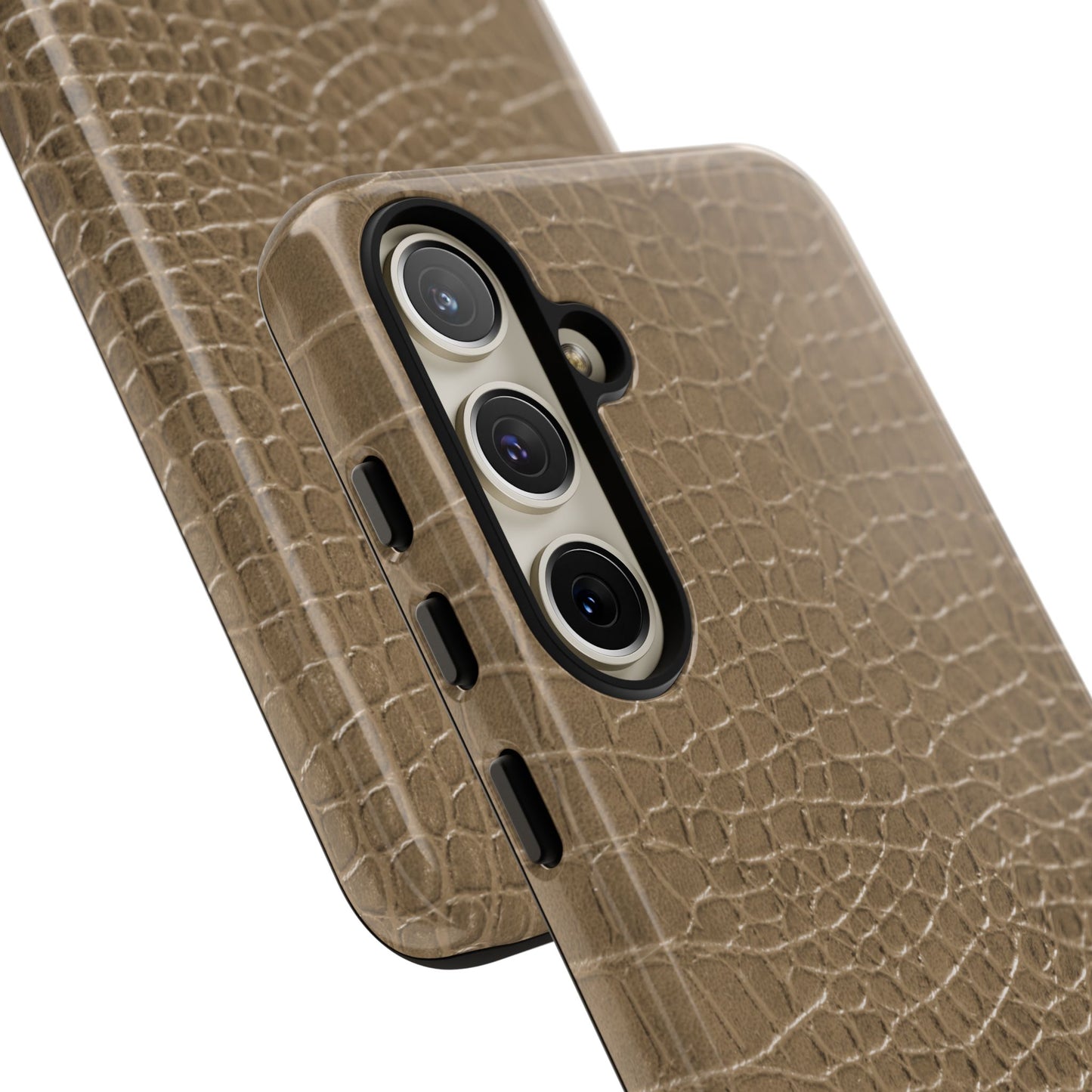 Tan Alligator Print Samsung Galaxy Phone Case | Subtle Statement, Everyday Style