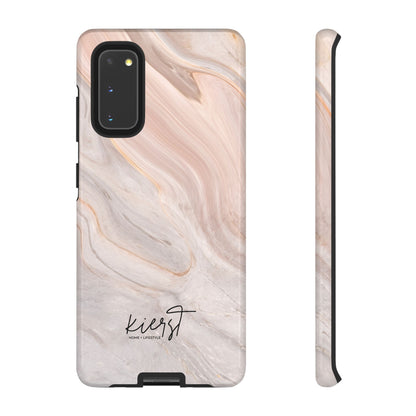 Blush Swirl Marble Samsung Galaxy Phone Case | Subtle Design, Timeless Tone