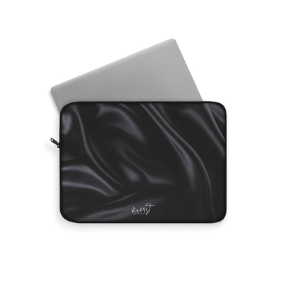Black Silk Print Laptop Sleeve