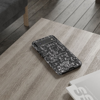 Grey Tweed Print Google Pixel Phone Case