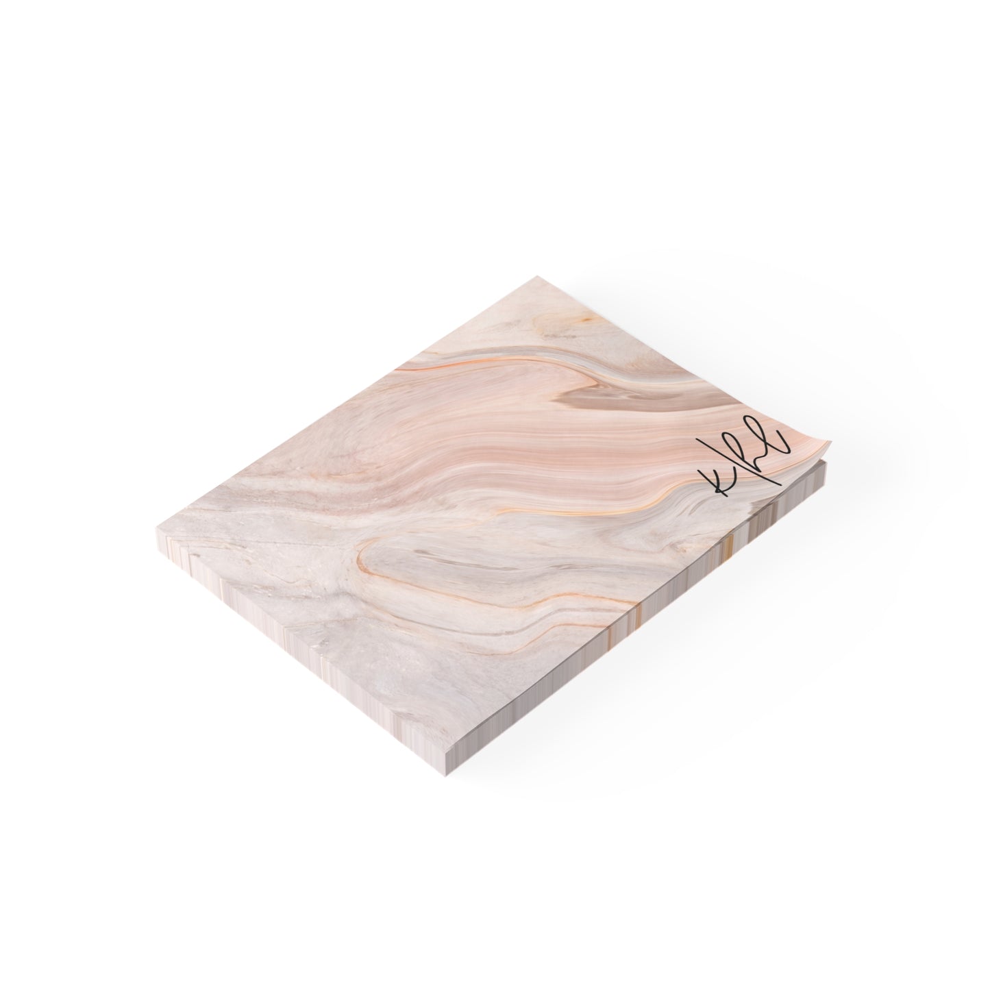 Blush Swirl Marble Post-it® Note Pad | Soft Pink Marble-Inspired Sticky Notes for Chic Desks