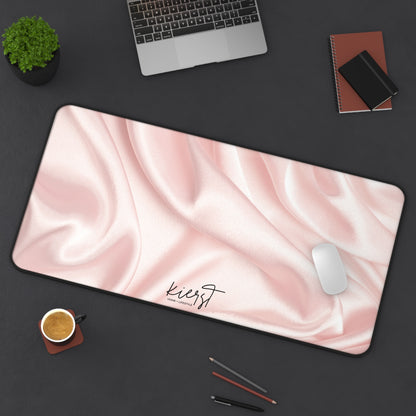 Pink Silk Print Desk Mat