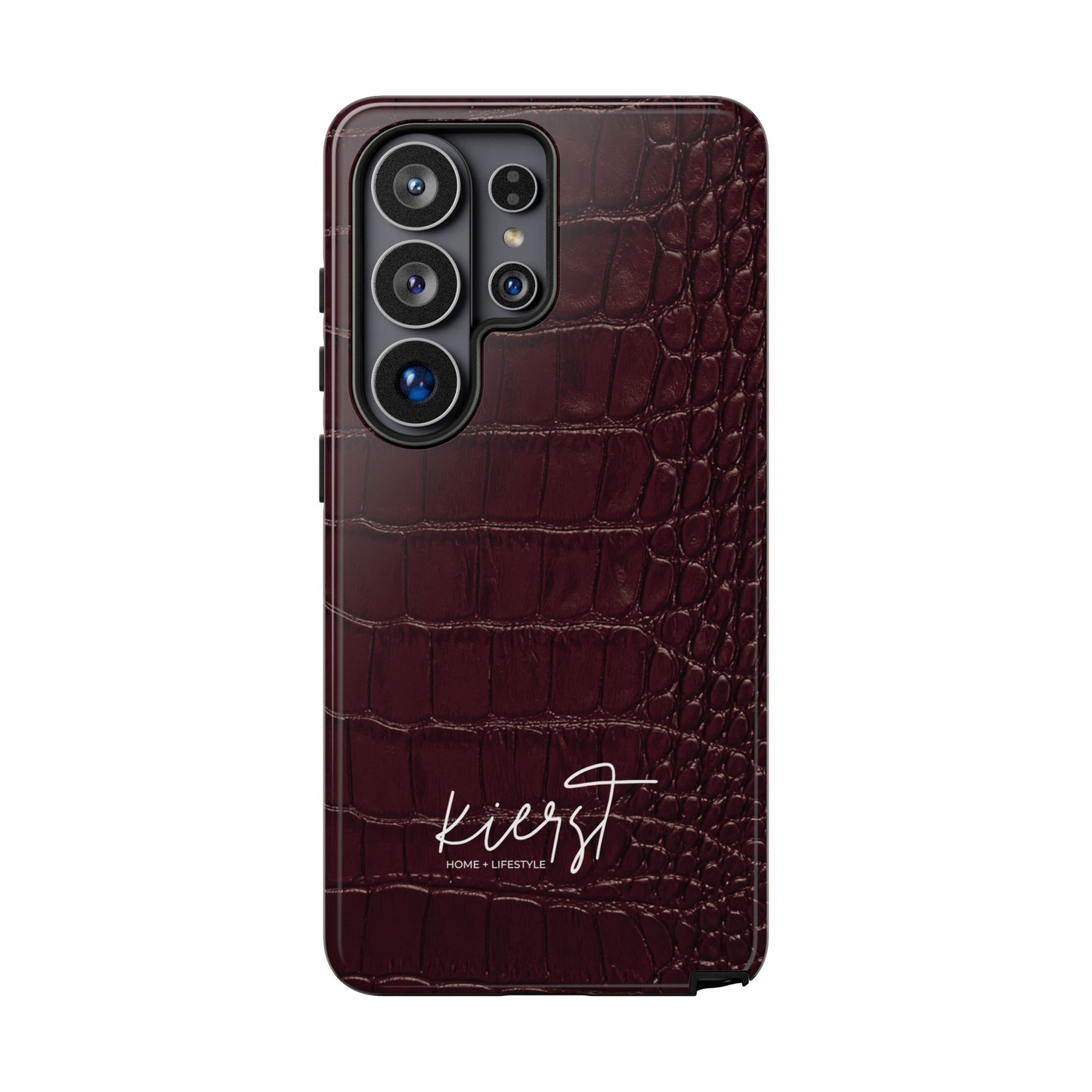 Signature Velvet Noir Crocodile Print Samsung Galaxy Phone Case