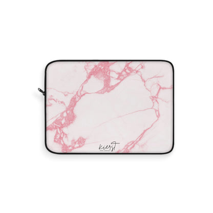 Pink & White Marble Laptop Sleeve | Soft Sophistication for Everyday Tech