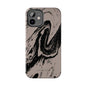 Taupe and Black Marble iPhone Case