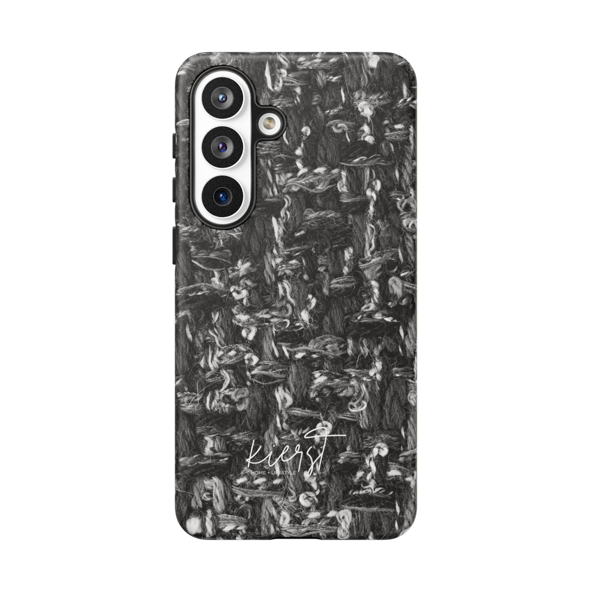 Grey Tweed Print Samsung Galaxy Phone Case