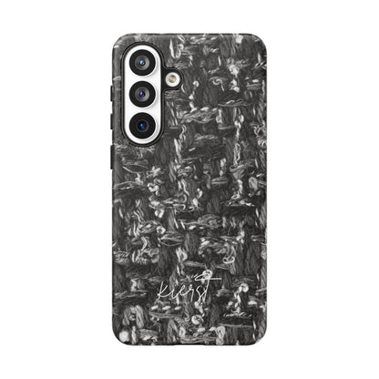 Grey Tweed Print Samsung Galaxy Phone Case