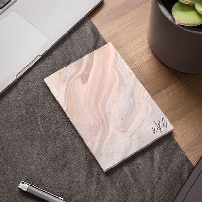 Blush Swirl Marble Post-it® Note Pad | Soft Pink Marble-Inspired Sticky Notes for Chic Desks