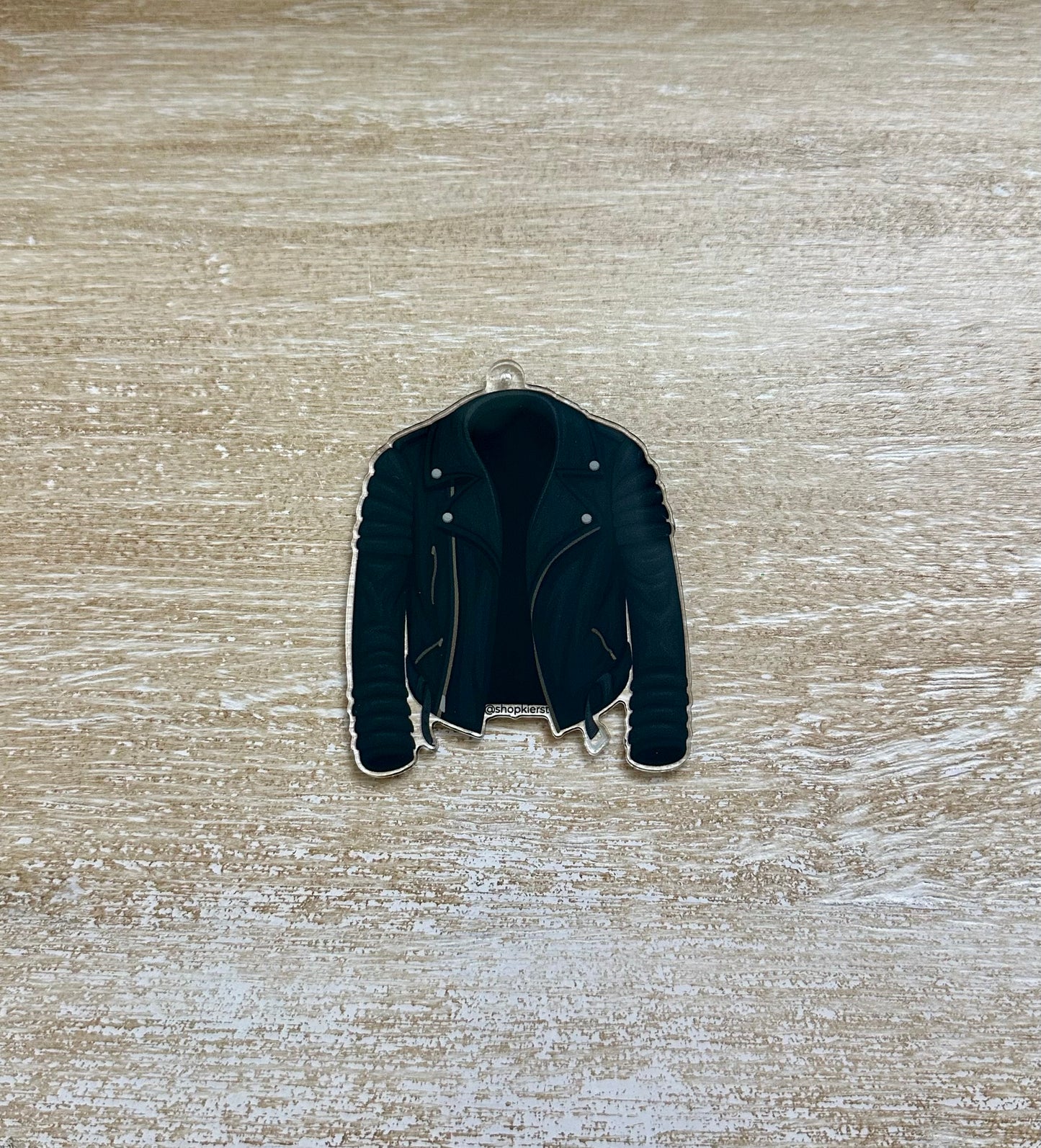 Black Leather Moto Jacket Ornament