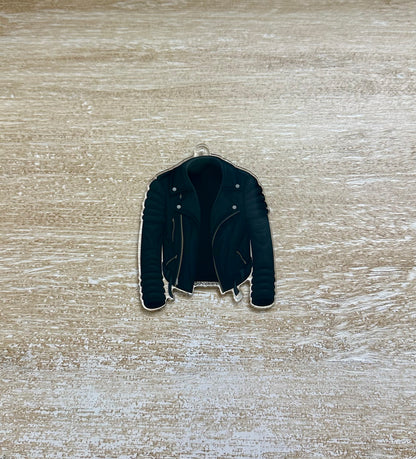 Black Leather Moto Jacket Ornament