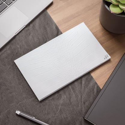 White Alligator Post-it® Note Pad | Luxe Faux Skin-Inspired Memo Pad
