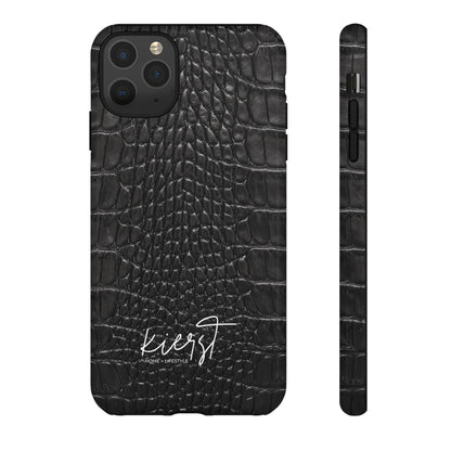 Black Alligator Print iPhone Case | Minimalist Edge Meets Everyday Function