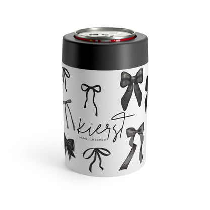 Black Bows on Grey Can Holder