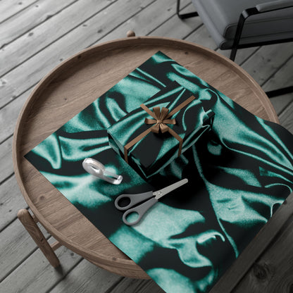 Emerald Satin Print Gift Wrapping Paper
