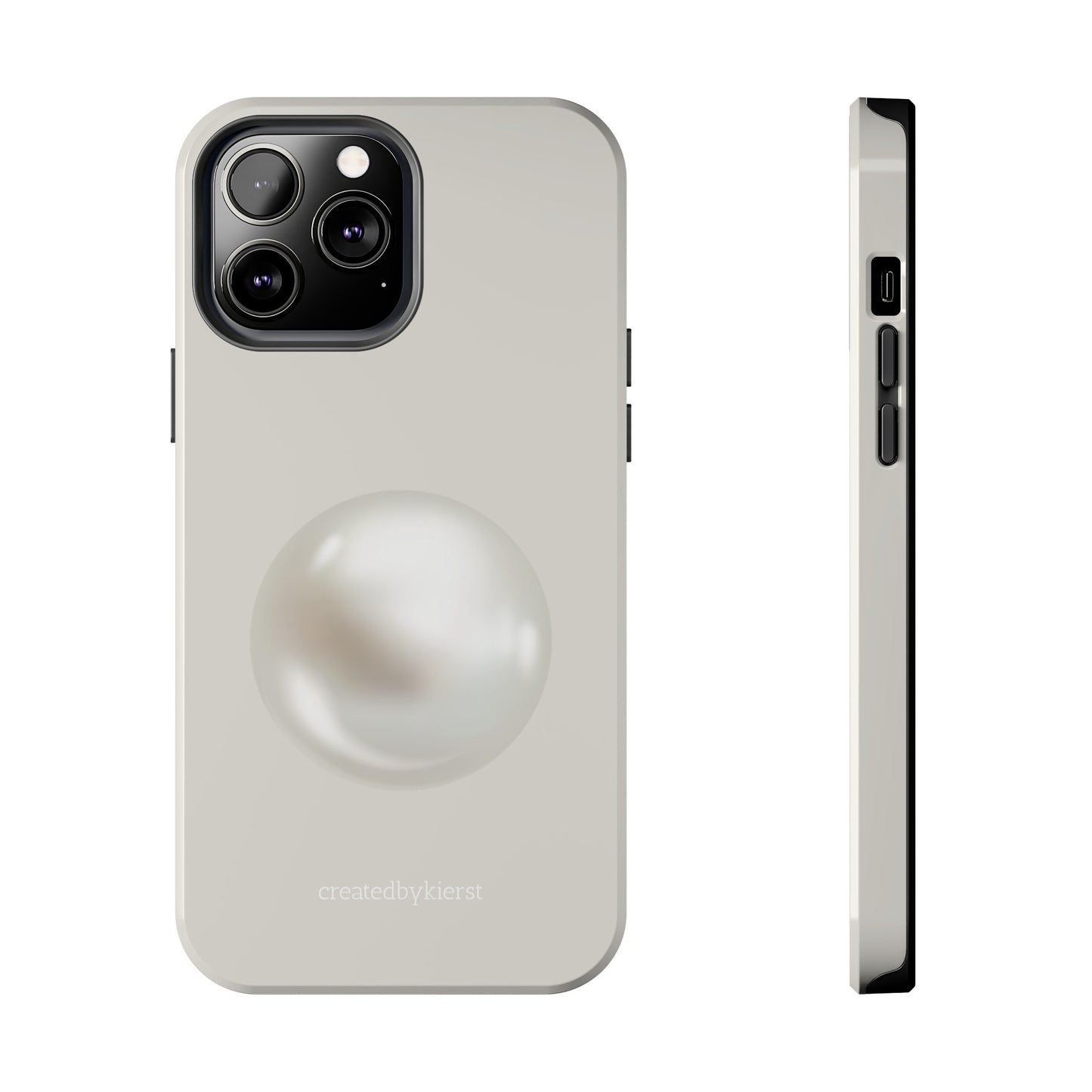 Single Pearl on Beige iPhone Case