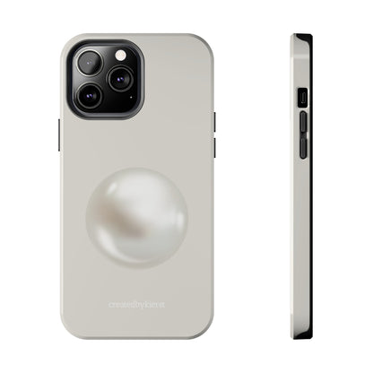 Single Pearl on Beige iPhone Case