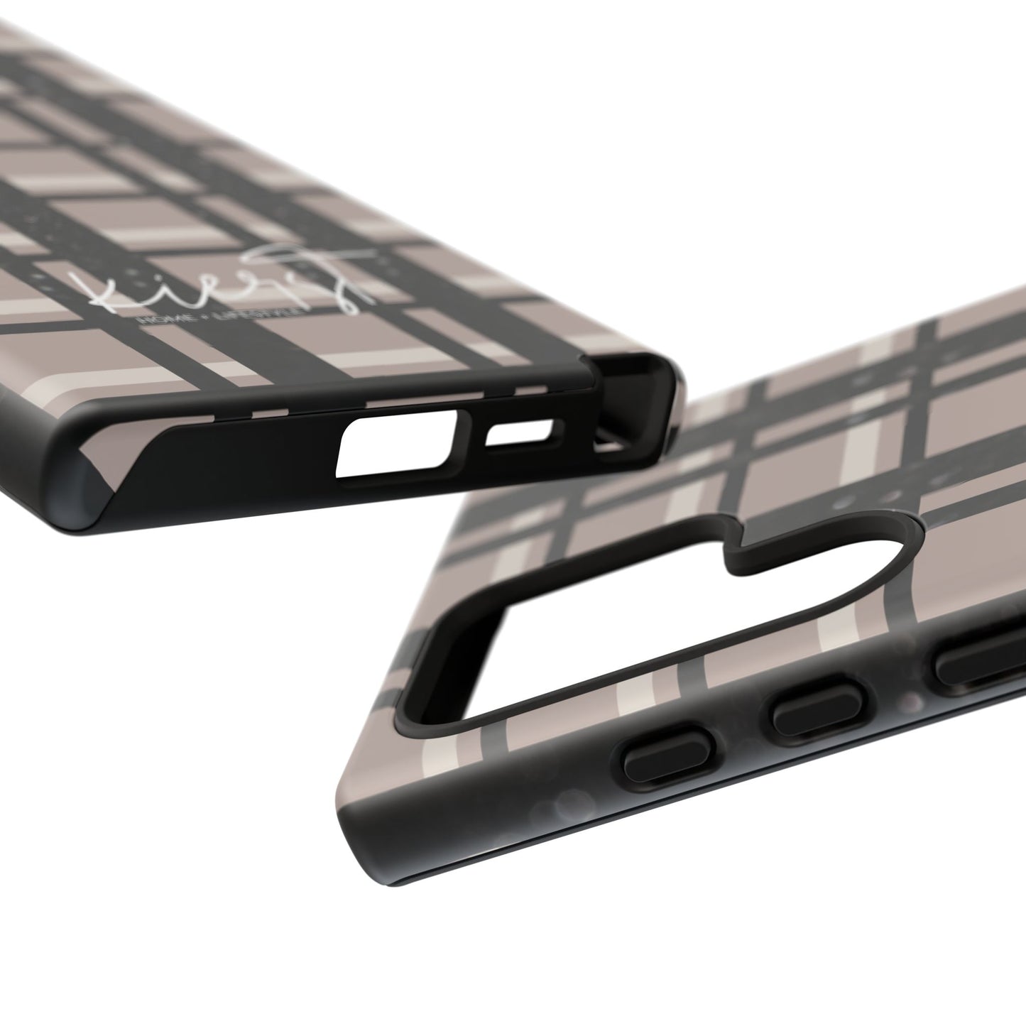 Elevated Neutrals Plaid Samsung Galaxy Case | Structured Style, Soft Edge