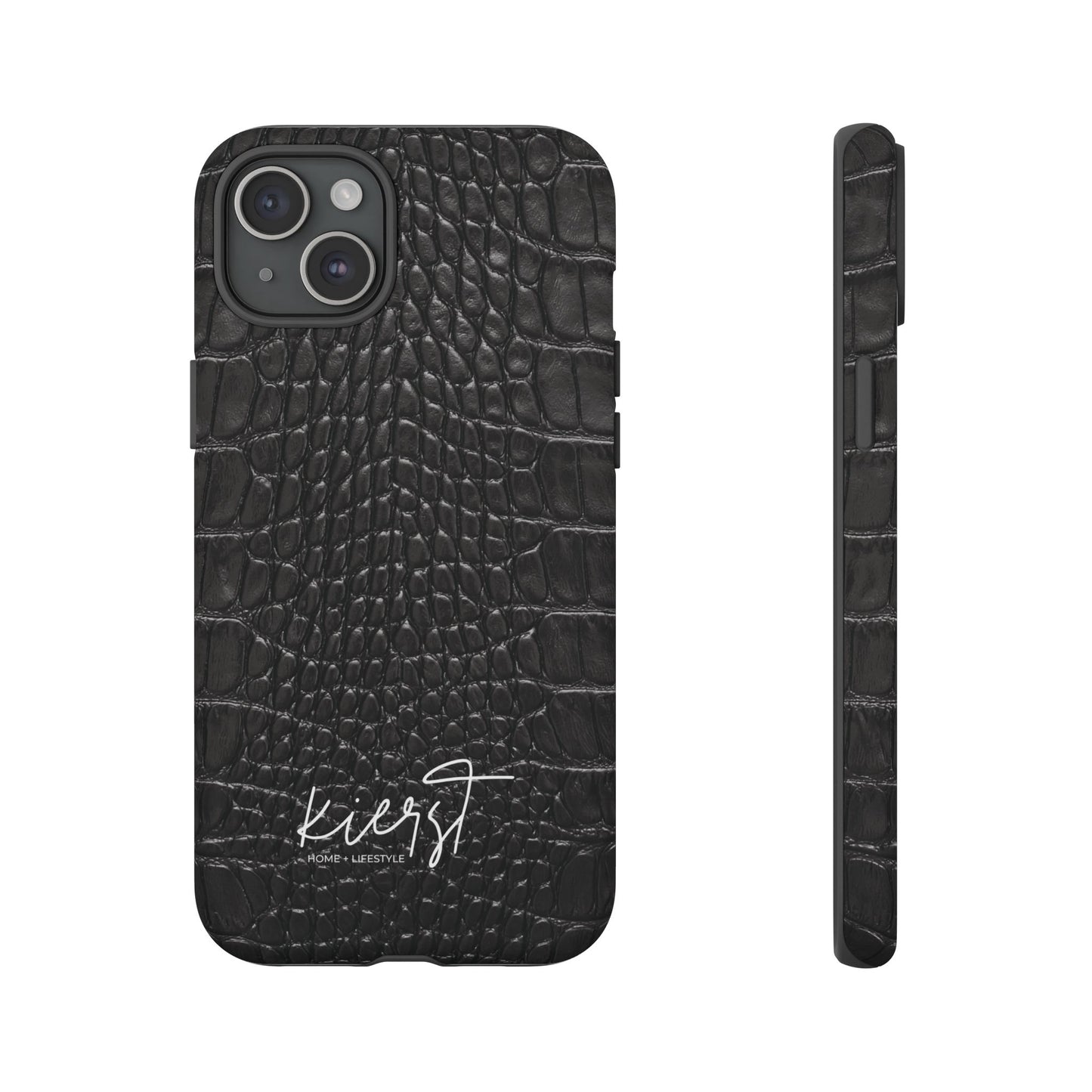 Black Alligator Print iPhone Case