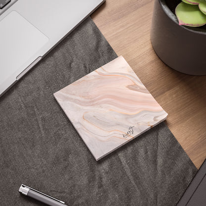 Blush Swirl Marble Post-it® Note Pad | Soft Pink Marble-Inspired Sticky Notes for Chic Desks