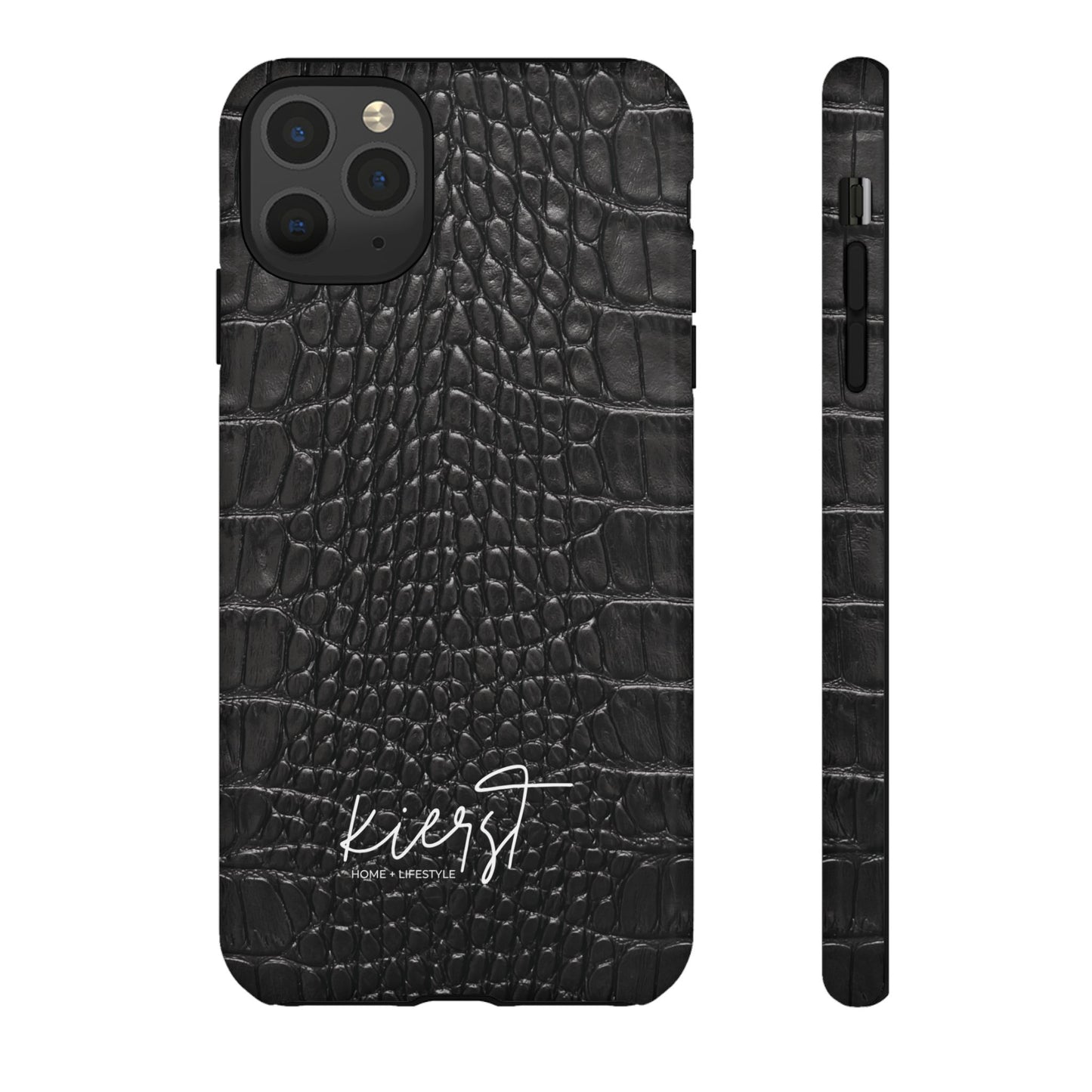 Black Alligator Print iPhone Case