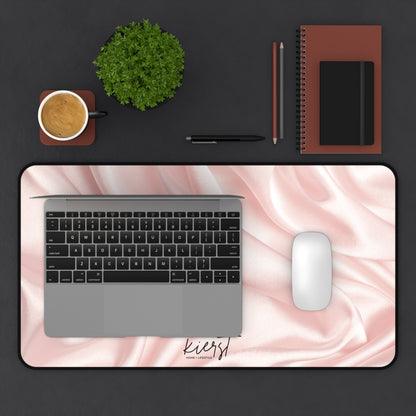 Pink Silk Print Desk Mat