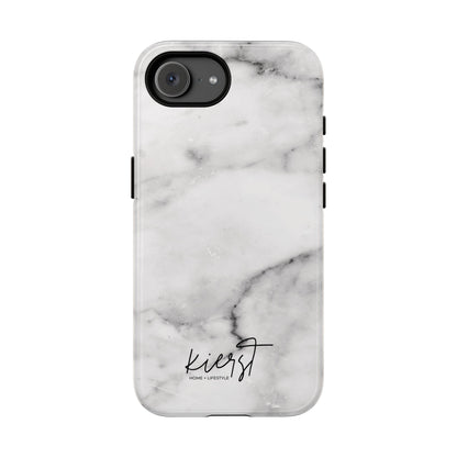 Lived-In White and Grey Marble iPhone Case