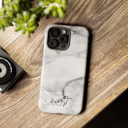 Lived-In White and Grey Marble iPhone Case | Curated Calm, Captured in Marble