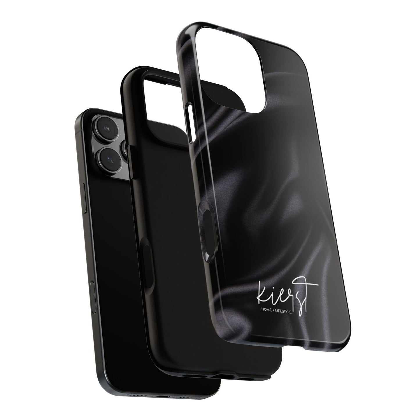 Black Silk Print iPhone Case
