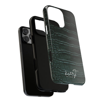 Emerald Crocodile Print iPhone Case