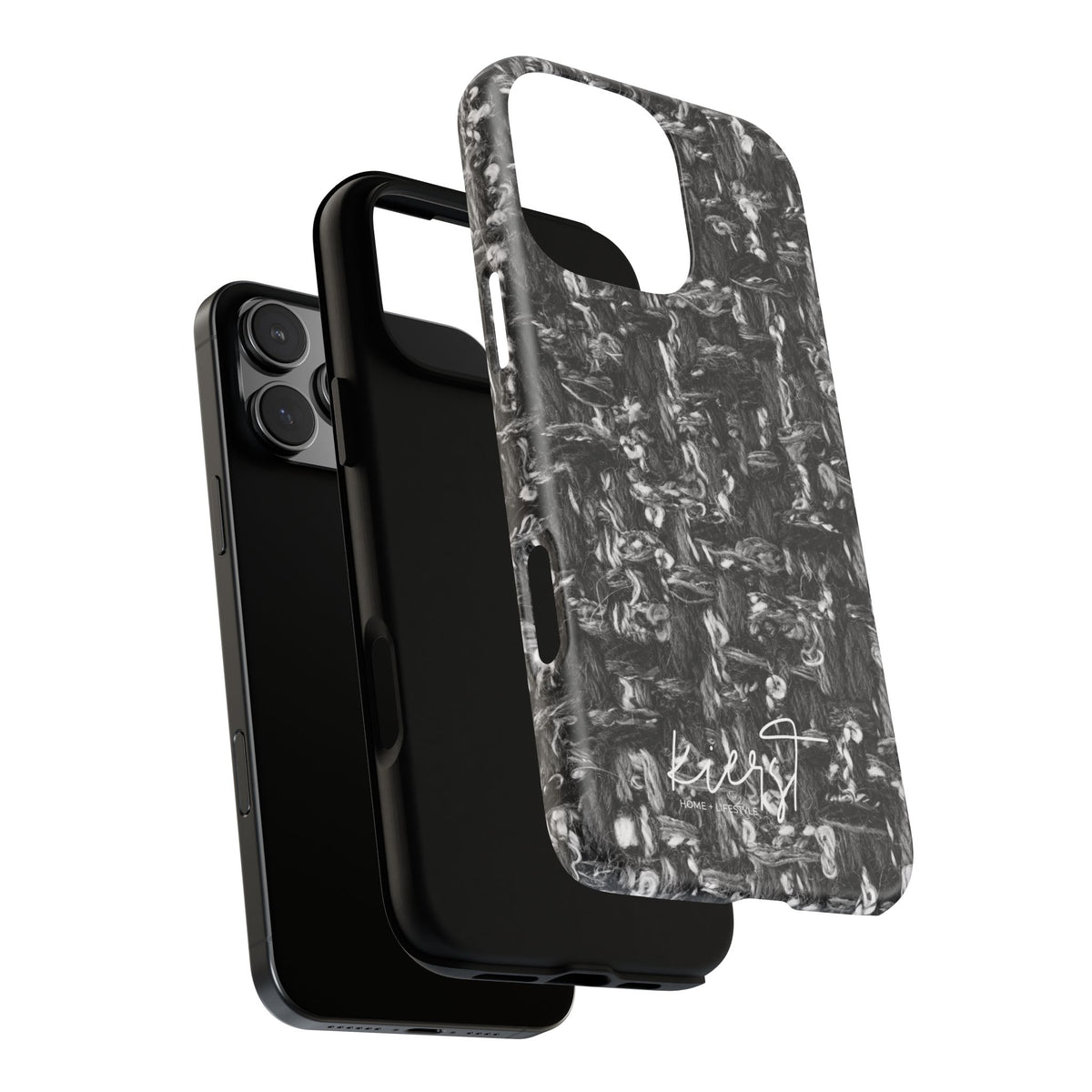 Grey Tweed Print iPhone Case