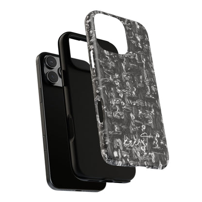 Grey Tweed Print iPhone Case