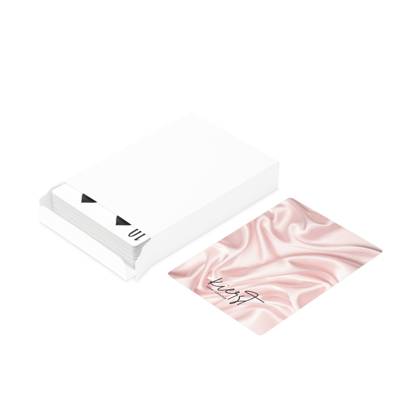 Pink Silk Print Poker Playing Cards